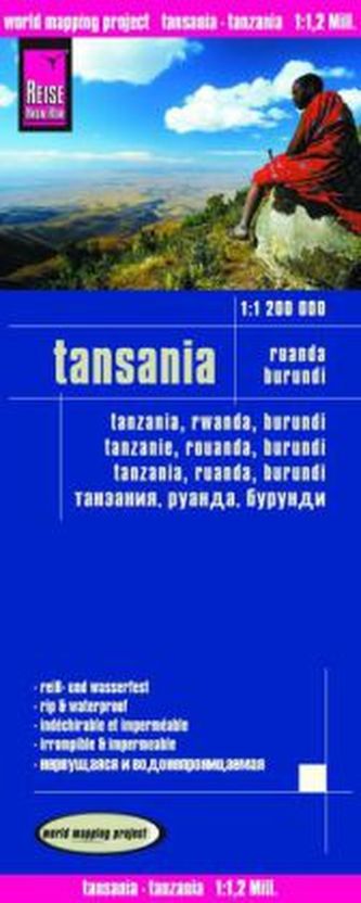 Reise Know-How Landkarte Tansania, Ruanda, Burundi (1:1.200.000). Tanzania, Rwanda, Burundi. Tanzanie, Rouanda, Burundi; Tanzani