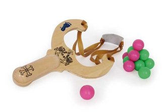 Small Foot Dřevěné hračky prak s kuličkami