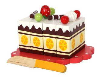 Small Foot Dřevěný narozeninový krájecí dort