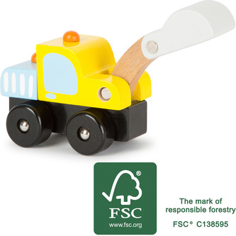 Small Foot Dřevěný bagr žlutý