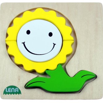 Lena Dřevěné puzzle květinka