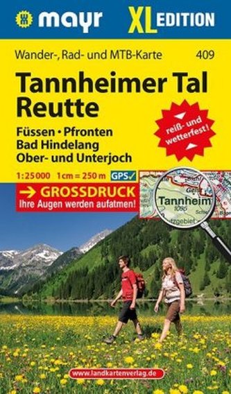 Mayr Karte Tannheimer Tal, Reutte