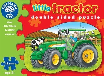 Orchard toys - Oboustranné puzzle traktor 12 dílků