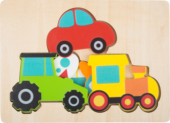 Small Foot Dřevěná vkládačka dopravní prostředky