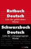 Rotbuch Deutsch - Schwarzbuch Deutsch