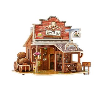 RoboTime Dřevěná skládačka Americký bar