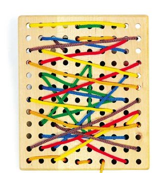 Small Foot Dřevěná deska na provlékání