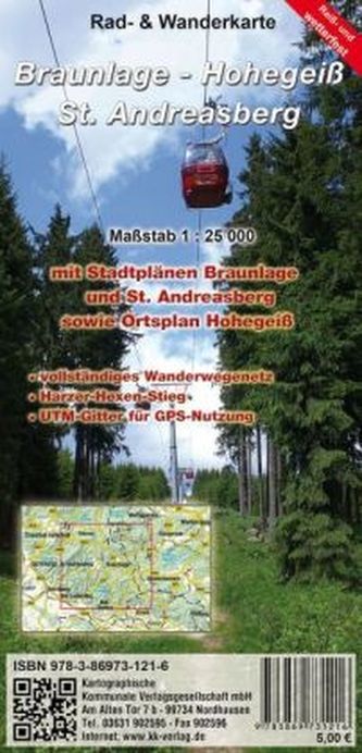 KKV Rad- und Wanderkarte Braunlage - Hohegeiß - Sankt Andreasberg