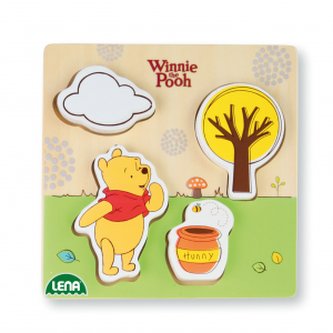 Lena Dřevěné puzzle medvídek Pů