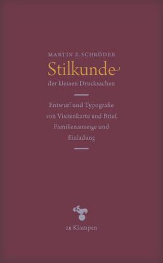 Stilkunde der kleinen Drucksachen