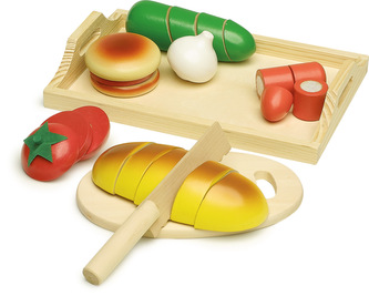 Small Foot Dřevěné hračky krájecí prkénko chléb