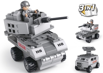 Sluban Army 9into1 M38-B0537B Obrněný vůz 3v1