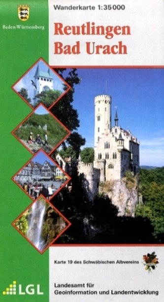 Topographische Wanderkarte Baden-Württemberg Reutlingen, Bad Urach
