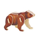 RoboTime Dřevěné sřední 3D puzzle medvěd