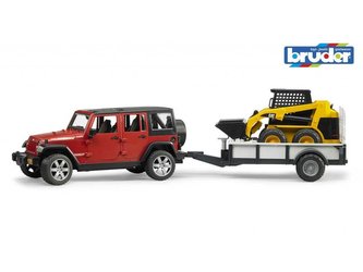 Bruder Jeep RUBICON + přepravník BOB CAT
