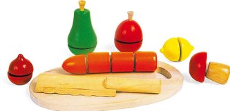 Small Foot Dřevěné potraviny krájená zelenina