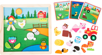 Small Foot Magnetické kreativní puzzle Na statku