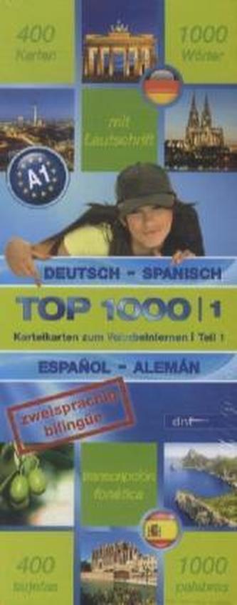 Top 1000 Spanisch Niveau A1, Karteikarten m. Lernbox. Tl.1