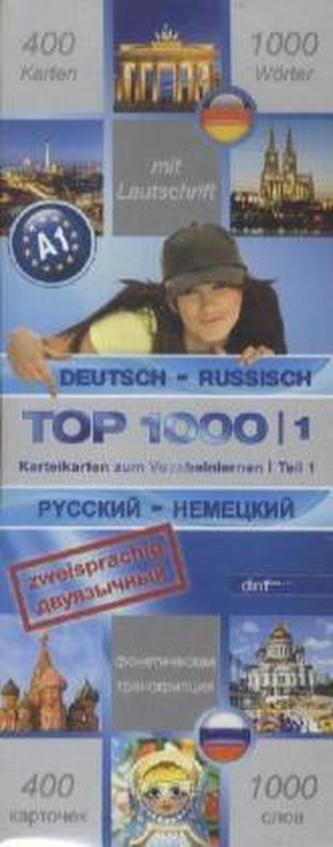 Top 1000 Russisch Niveau A1, Karteikarten m. Lernbox. Tl.1