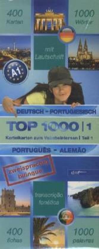 Top 1000 Portugiesisch Niveau A1, Karteikarten m. Lernbox. Tl.1