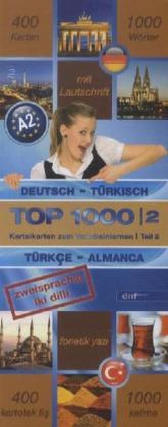 Top 1000 Türkisch Niveau A2, Karteikarten m. Lernbox. Tl.2