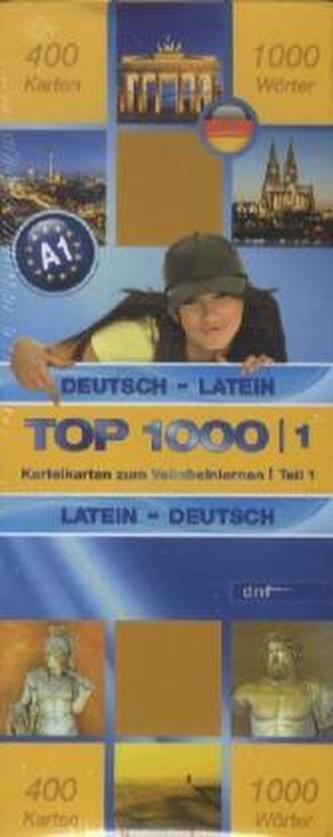 Top 1000 Latein Niveau A1, Karteikarten m. Lernbox. Tl.1