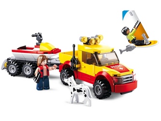 Sluban Town Strážci pláží M38-B0672 Tažný vůz s vodním skůtrem