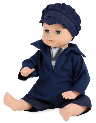 Petitcollin Panenka Baigneur 40 cm Marin (modré oči)