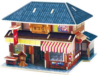 RoboTime Dřevěná skládačka Japonská cukrárna