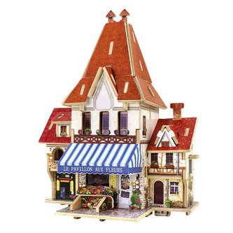 RoboTime Dřevěná skládačka Francouzské květinářství