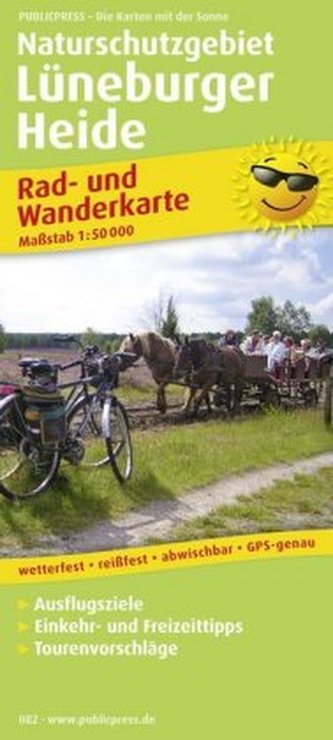 PublicPress Rad- und Wanderkarte Naturschutzgebiet Lüneburger Heide