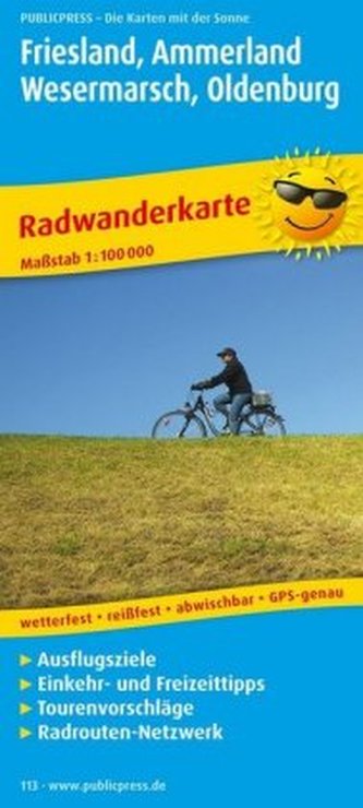 PublicPress Radwanderkarte Friesland, Ammerland, Wesermarsch, Oldenburg