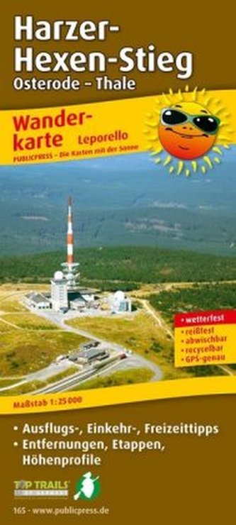 PublicPress Wanderkarte Harzer Hexen-Stieg, 19 Teilktn.