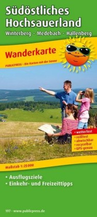 PublicPress Wanderkarte Südöstliches Hochsauerland, Winterberg - Medebach - Hallenberg