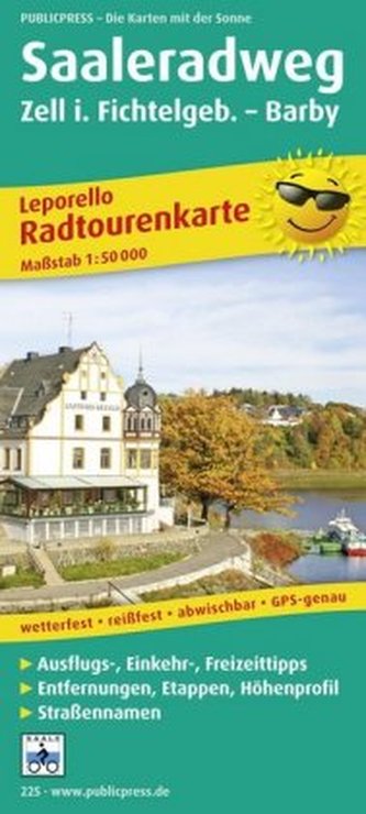 PublicPress Leporello Radtourenkarte Saale-Radwanderweg