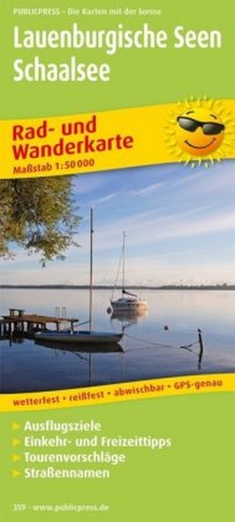 PublicPress Rad- und Wanderkarte Lauenburgische Seen, Schaalsee