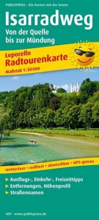 PublicPress Radwanderkarte Isarradweg. Vom Ursprung bis zur Mündung