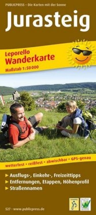 PublicPress Leporello Wanderkarte Jurasteig