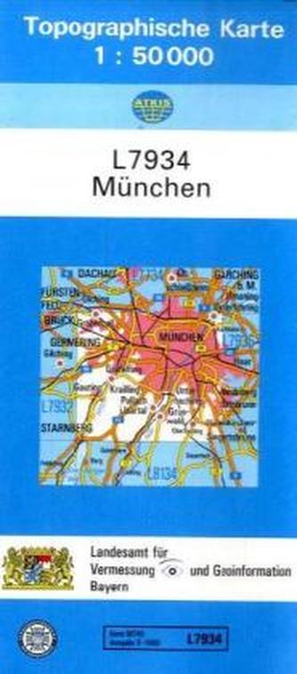 Topographische Karte Bayern München
