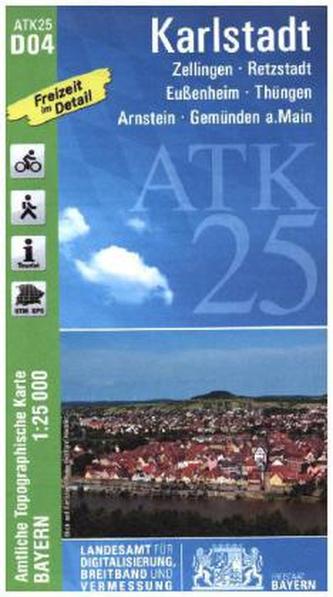 Amtliche Topographische Karte Bayern Karlstadt