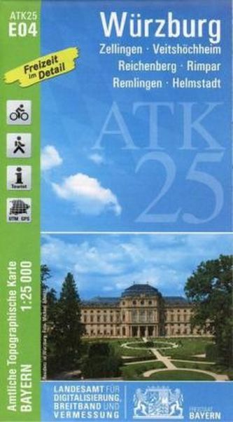 Amtliche Topographische Karte Bayern Würzburg