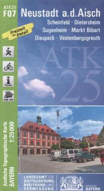 Amtliche Topographische Karte Bayern Neustadt a. d. Aisch