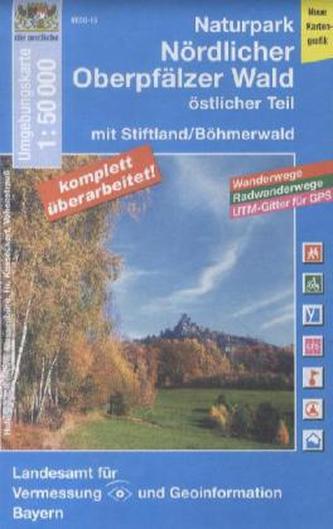 Topographische Karte Bayern Naturpark Nördlicher Oberpfälzer Wald, östlicher Teil