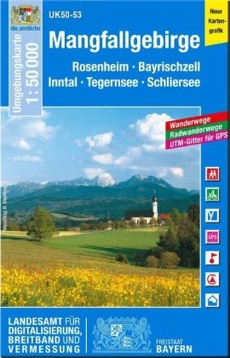 Topographische Karte Bayern Mangfallgebirge