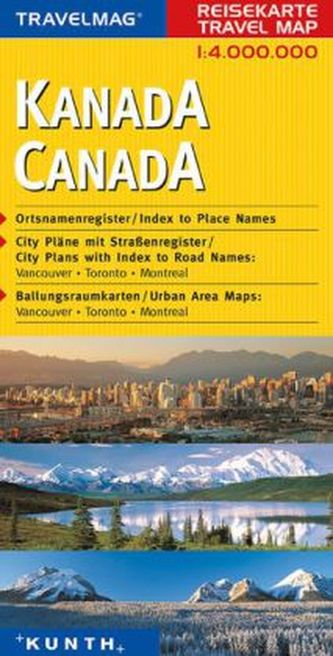 Travelmag Reisekarte Kanada. Canada