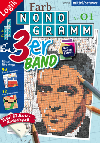 Farb-Nonogramm 3er-Band. Bd.1