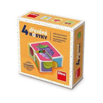 Dino Ovoce 4 Dřevěné kostky