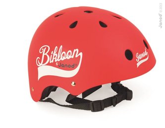 Cyklistická přilba pro děti Bikloon červená Janod s ventilací velikost 47-54 červená