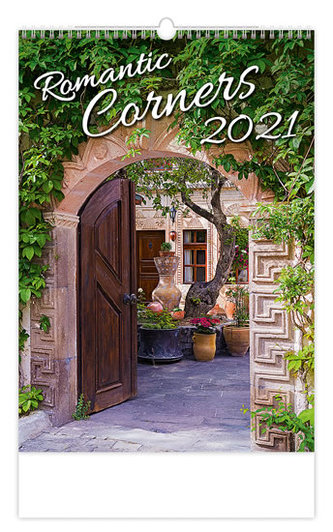 Kalendář 2021 nástěnný: Romantic Corners, 315x450