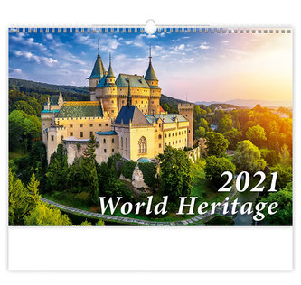 Kalendář 2021 nástěnný: World Heritage, 450x315
